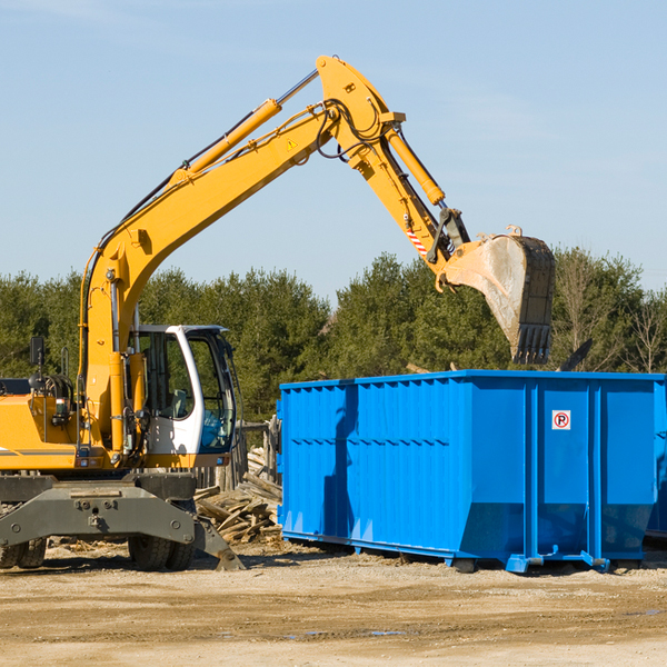 are there any restrictions on where a residential dumpster can be placed in Underwood MN